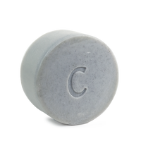 Vitality conditioner bar scented with peppermint, rosemary and lavender essential oils for oily hair naturally coloured blue with indigo powder